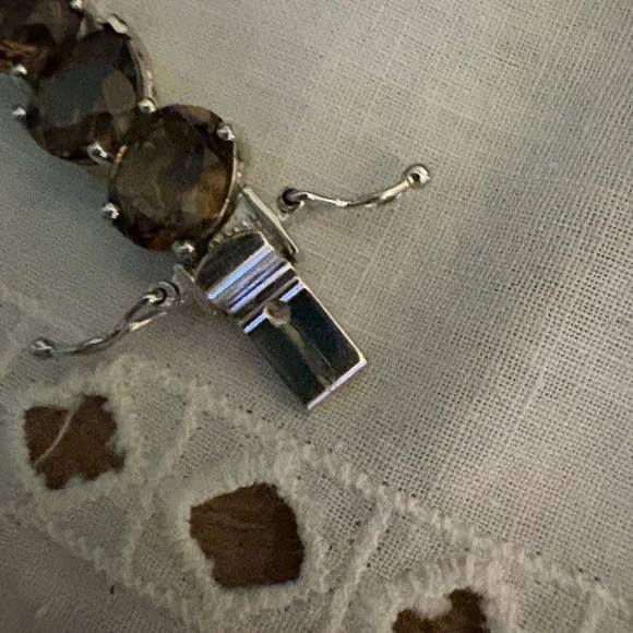 EUC Smoky quartz silver bracelet - Picture 7 of 9